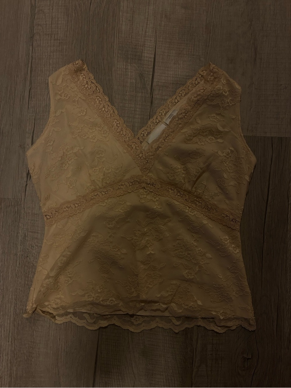 Worthington Lace V-Neck Cami in Beige